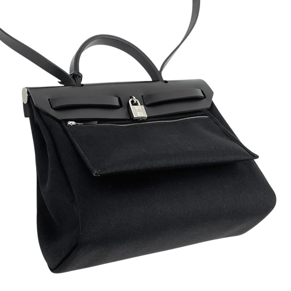 エルメス エールバッグ ジップ PM 2WAY ショルダーバッグ ハンドバッグ トワルアッシュ ブラック B レディース 【中古】brbag