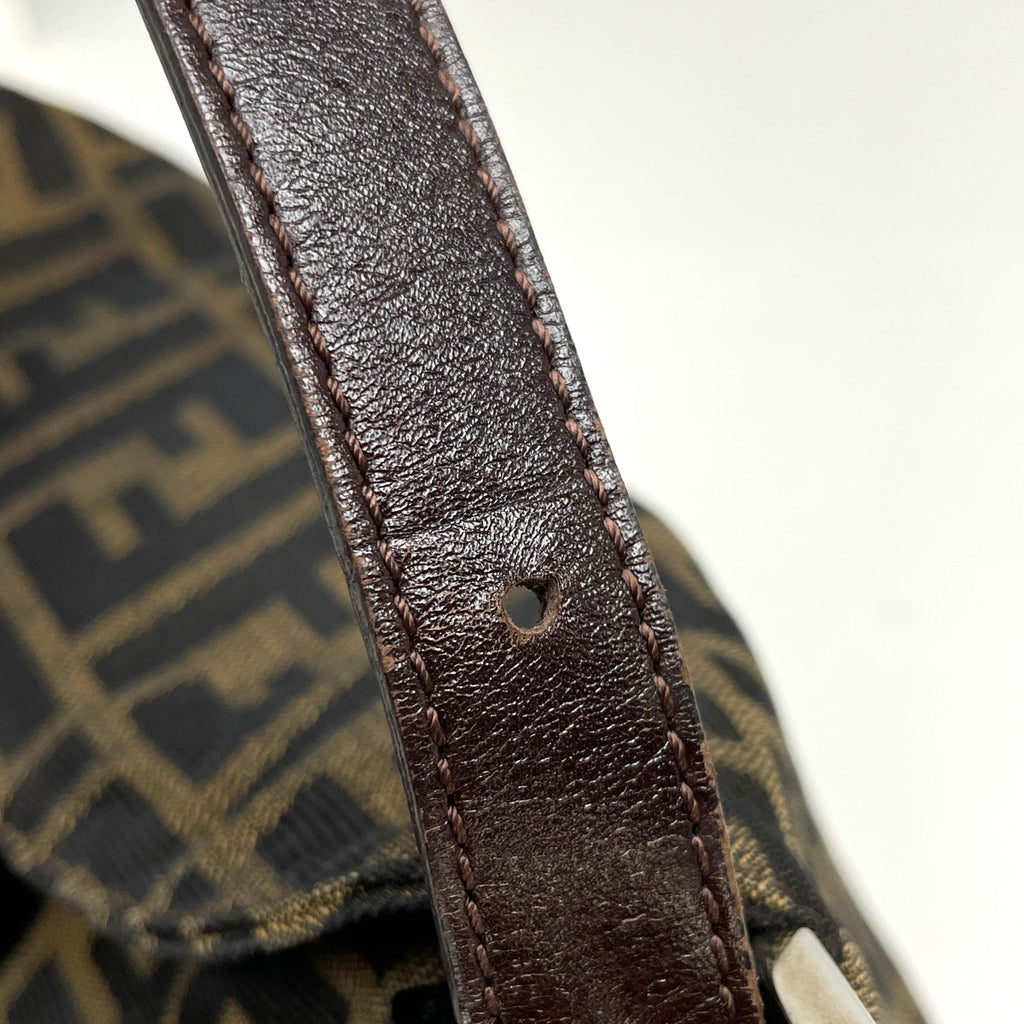 フェンディ ズッカ柄 ショルダーバッグ ハンドバッグ ショルダーバッグ キャンバス ブラウン 26426 レディース 【中古】brbag
