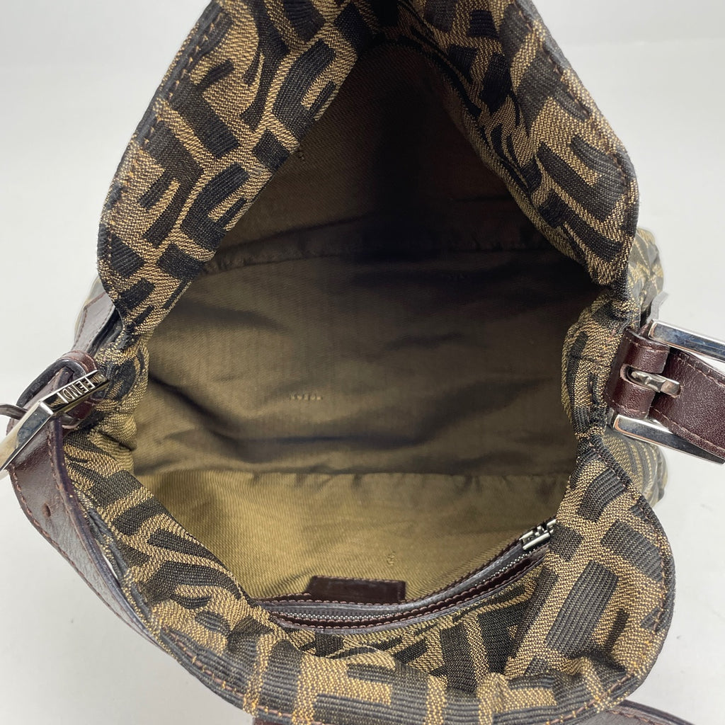 フェンディ ズッカ柄 ショルダーバッグ ハンドバッグ ショルダーバッグ キャンバス ブラウン 26426 レディース 【中古】brbag