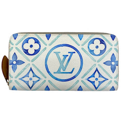 ルイ・ヴィトン ジッピーウォレット モノグラムタイル 長財布 モノグラムジャイアント ラグーン(ブルー) M83624 レディース 【中古】brbag