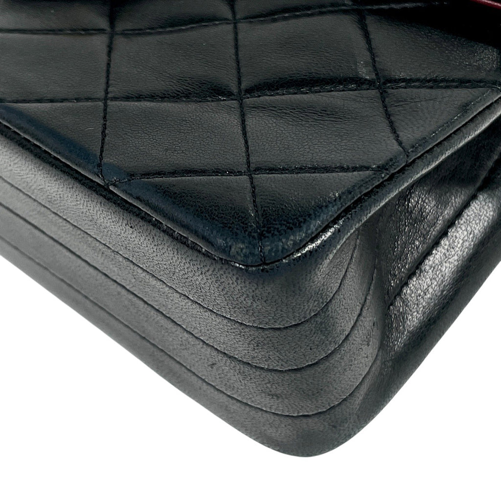 シャネル マトラッセ シングルフラップ チェーン ショルダーバッグ ココマーク ショルダーバッグ レザー ブラック レディース 【中古】brbag