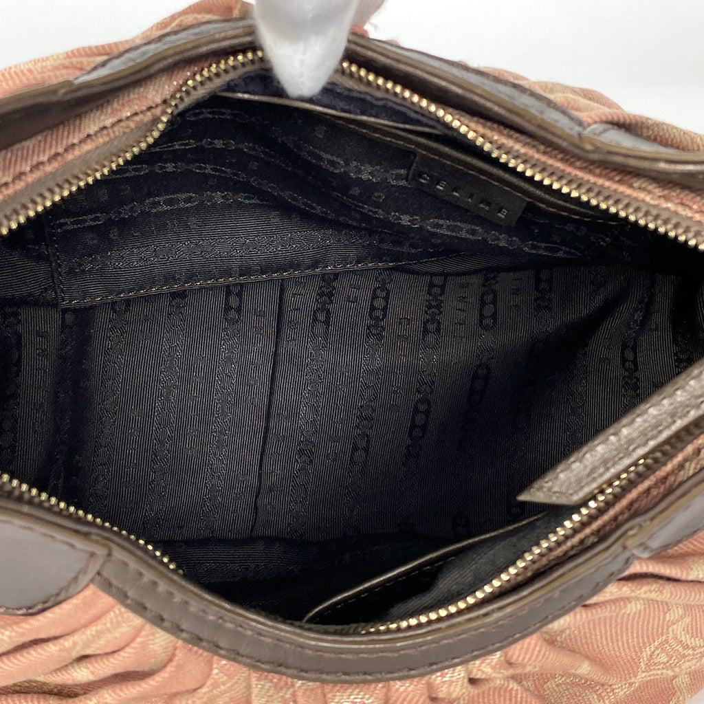 セリーヌ マカダム柄 ショルダーバッグ ワンショルダー ショルダーバッグ キャンバス ピンク ブラウン レディース 【中古】brbag