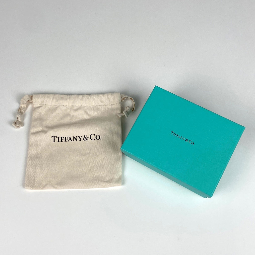 ティファニー ロゴ ラウンドファスナー 二つ折り財布 コインケース 二つ折り財布 レザー ブルー レディース 【中古】brbag