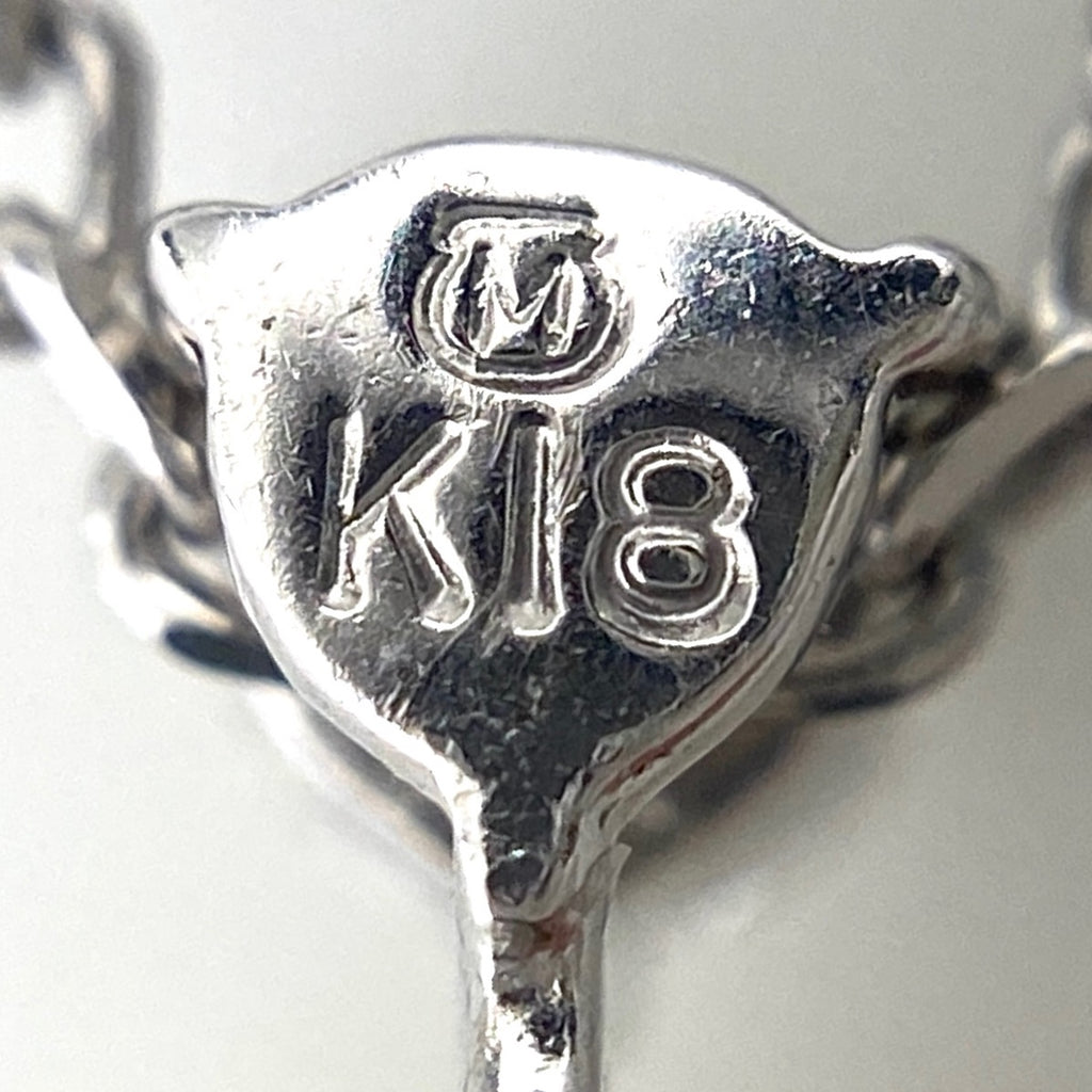 ミキモト パール デザインネックレス ペンダント メレダイヤ 真珠 ネックレス K18 パール ダイヤモンド レディース 【中古】brjwl
