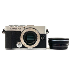 オリンパス OLYMPUS PEN E-P7 14-42mm EZレンズキット シルバー デジタル ミラーレス 一眼カメラ 【中古】