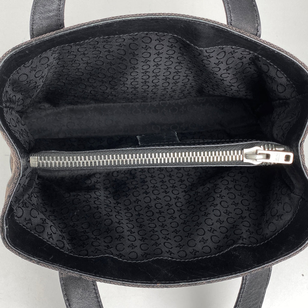 セリーヌ Cマカダム柄 ハンドバッグ トートバッグ ハンドバッグ キャンバス ブラウン レディース 【中古】 brbag