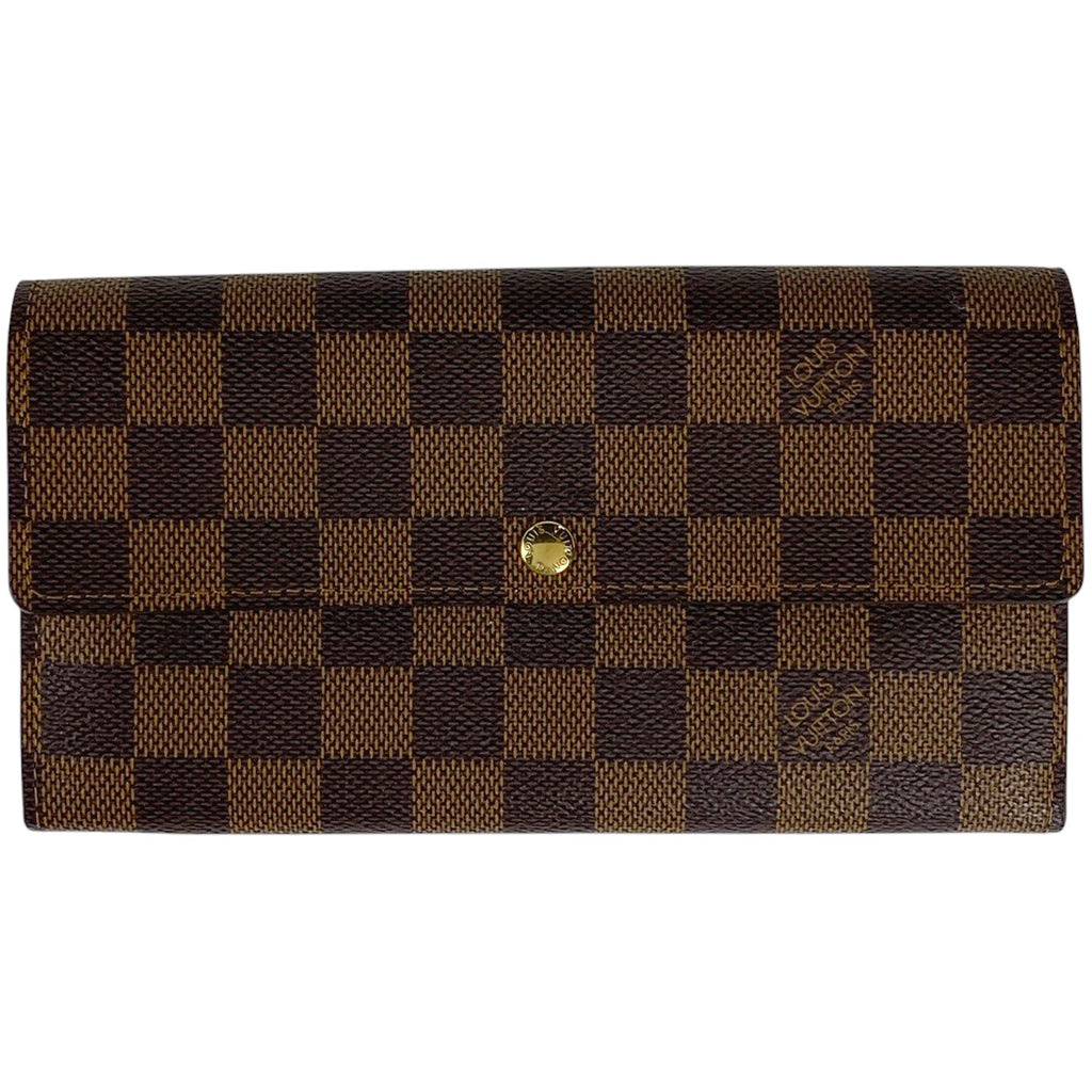 ルイ・ヴィトン ポルトフォイユ サラ 札入れ 小銭入れ 長財布 ダミエ ブラウン N61734 レディース 【中古】 
 ラッピング可