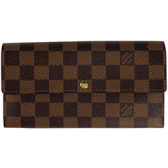 ルイ・ヴィトン ポルトフォイユ サラ 札入れ 小銭入れ 長財布 ダミエ ブラウン N61734 レディース 【中古】 
 ラッピング可