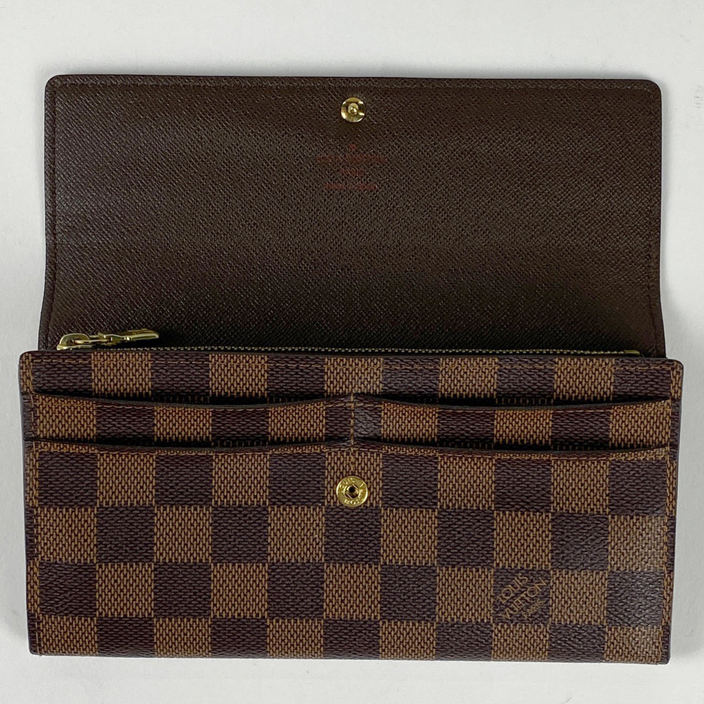 ルイ・ヴィトン ポルトフォイユ サラ 札入れ 小銭入れ 長財布 ダミエ ブラウン N61734 レディース 【中古】 
 ラッピング可