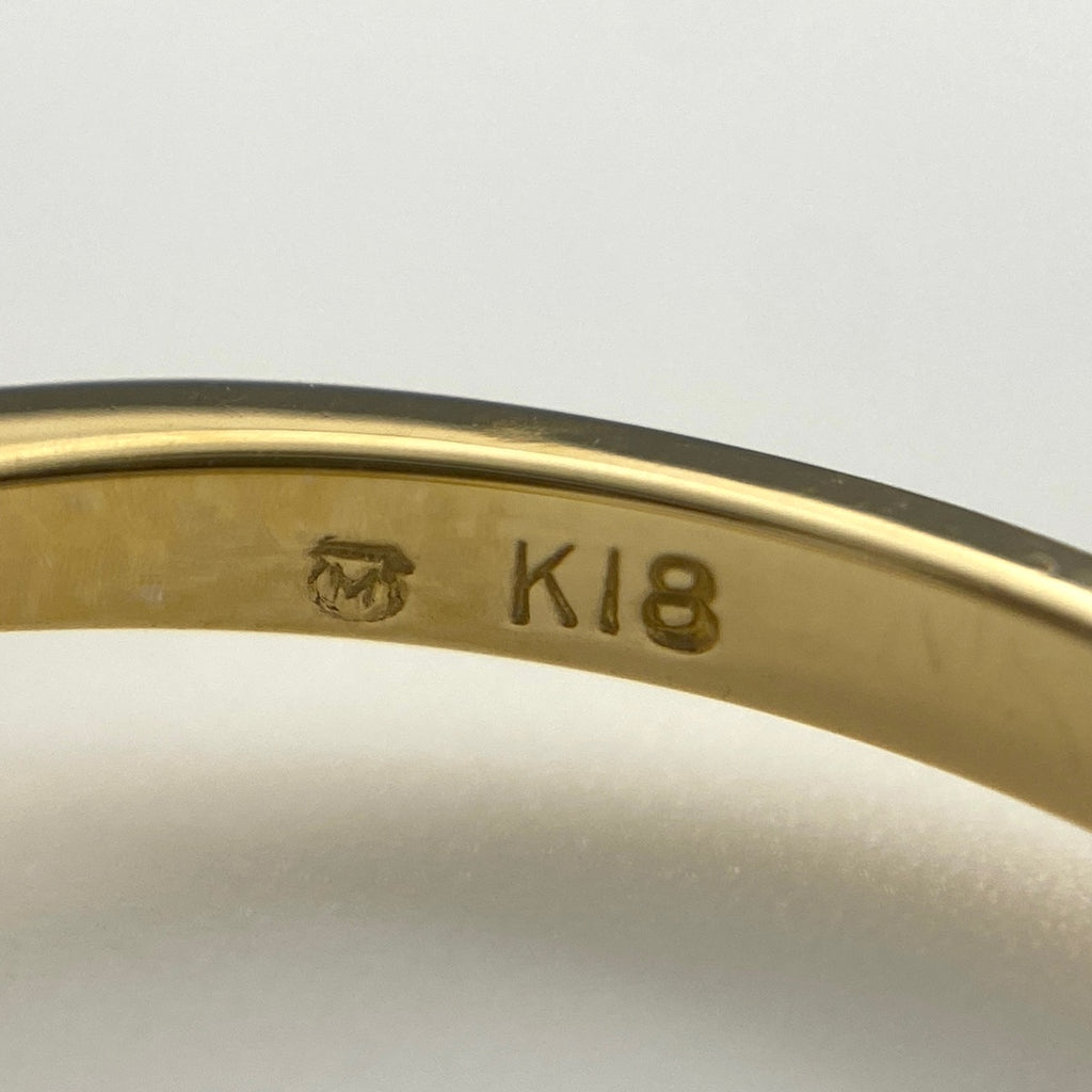 ミキモト パール デザインリング YG イエローゴールド 指輪 真珠 リング 10号 K18 パール レディース 【中古】brjwl