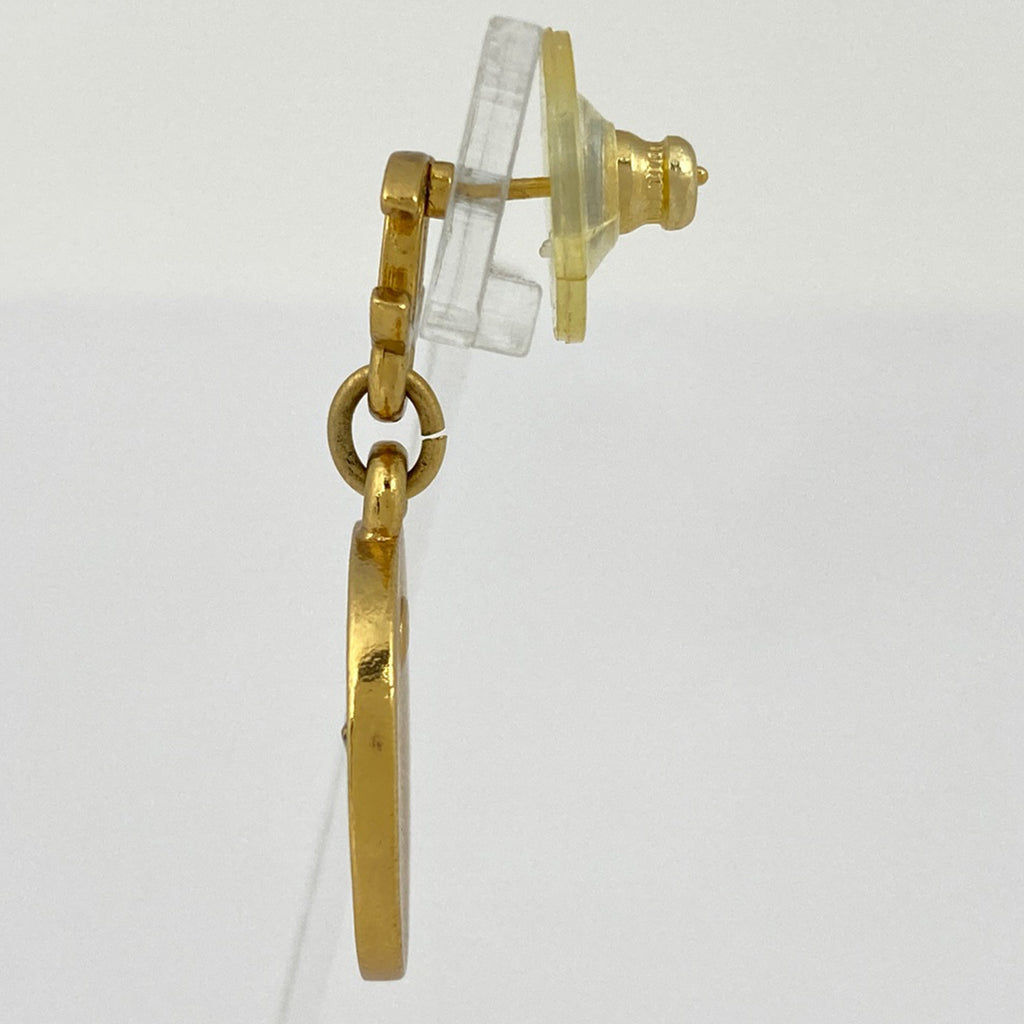 シャネル ココマーク ラウンド ピアス スター 星 スイング ピアス GP ゴールド ブラック レディース 【中古】 
 ラッピング可