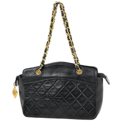 シャネル ココマーク チェーン ハンドバッグ マトラッセ ハンドバッグ レザー ブラック レディース 【中古】brbag