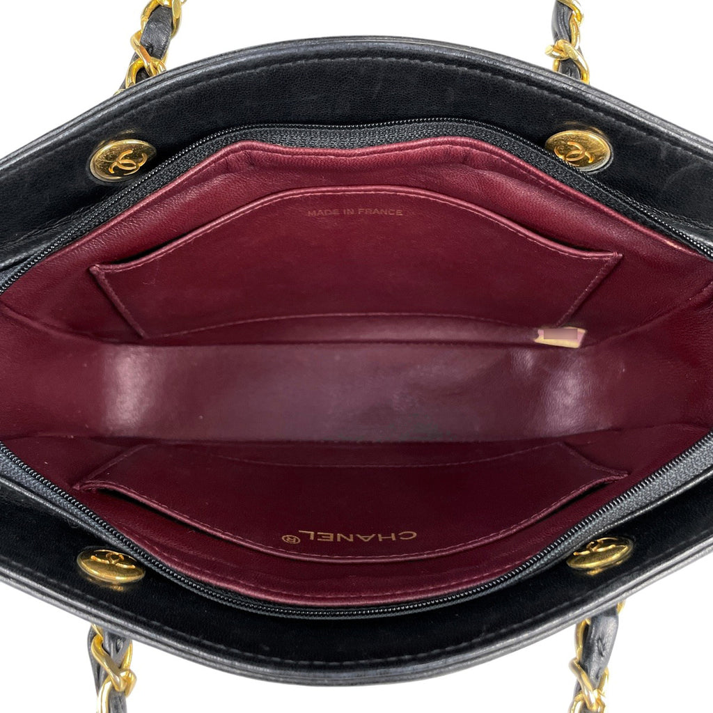 シャネル ココマーク チェーン ハンドバッグ マトラッセ ハンドバッグ レザー ブラック レディース 【中古】brbag
