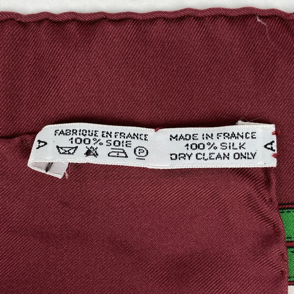 エルメス カレ 90 GRANDE TENUE 馬の礼装 スカーフ シルク ボルドー マルチカラー レディース 【中古】brbag