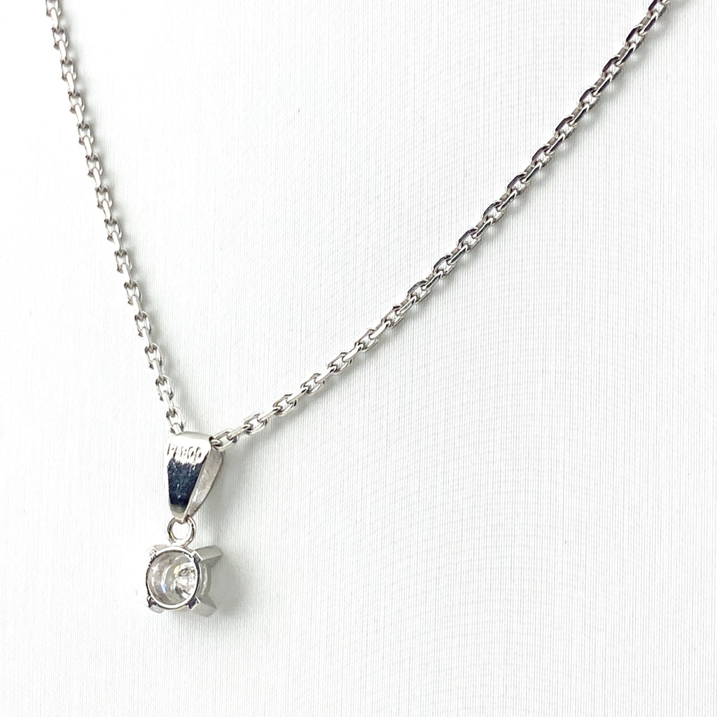 プラチナ900 850 一級品　ダイヤモンド　0,226ct ネックレス バイセル公式】ダイヤモンド デザインネックレス プラチナ