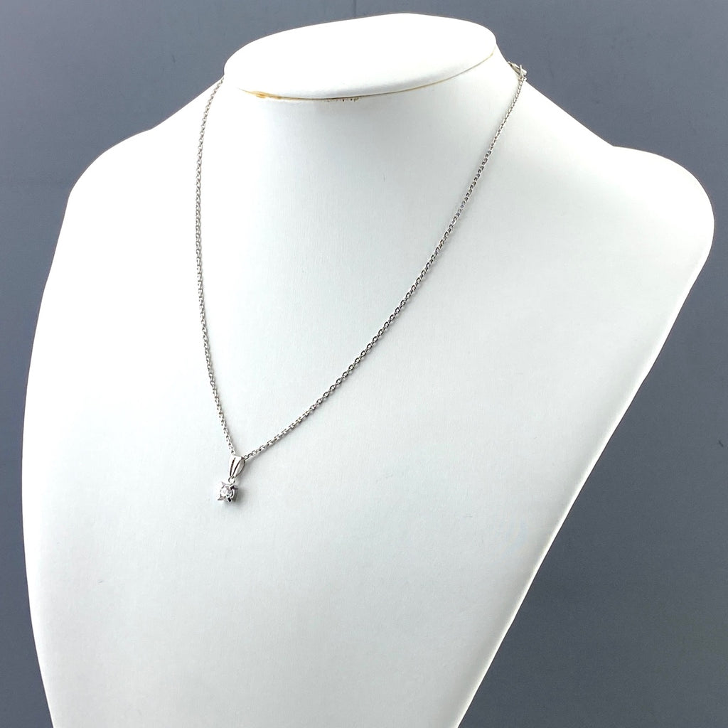 ダイヤモンド デザインネックレス プラチナ ペンダント ネックレス Pt900 Pt850 ダイヤモンド レディース 【中古】nbjwl