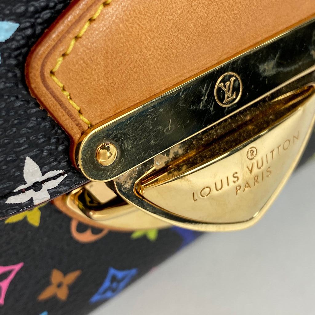 ルイ・ヴィトン ポルトフォイユ ジョイ 札入れ 小銭入れ 三つ折り財布 モノグラムマルチカラー ノワール(ブラック) M60282 レディース 【中古】brbag