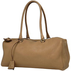 プラダ ロゴ ハンドバッグ 手提げ ハンドバッグ レザー ベージュ レディース 【中古】brbag
