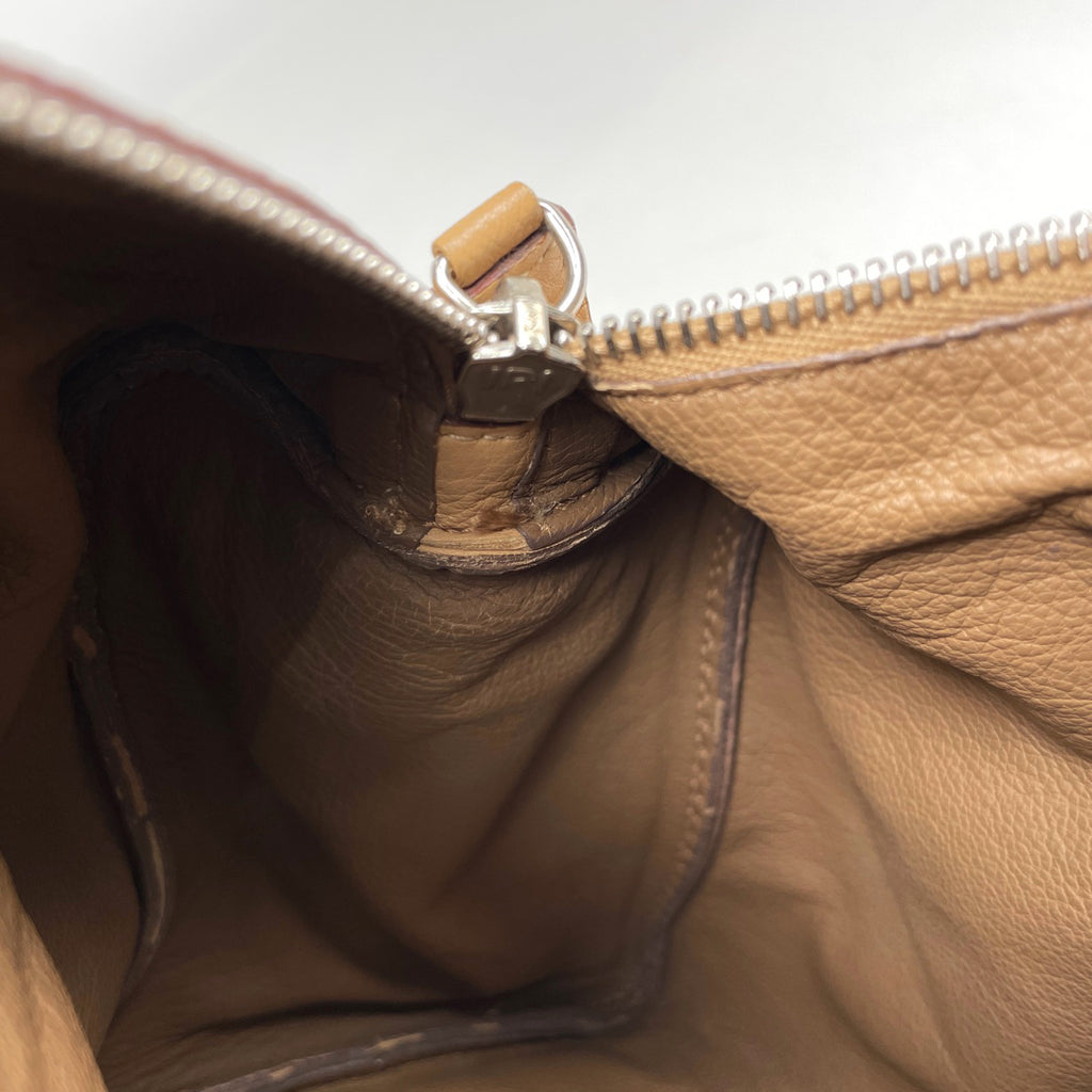 プラダ ロゴ ハンドバッグ 手提げ ハンドバッグ レザー ベージュ レディース 【中古】brbag