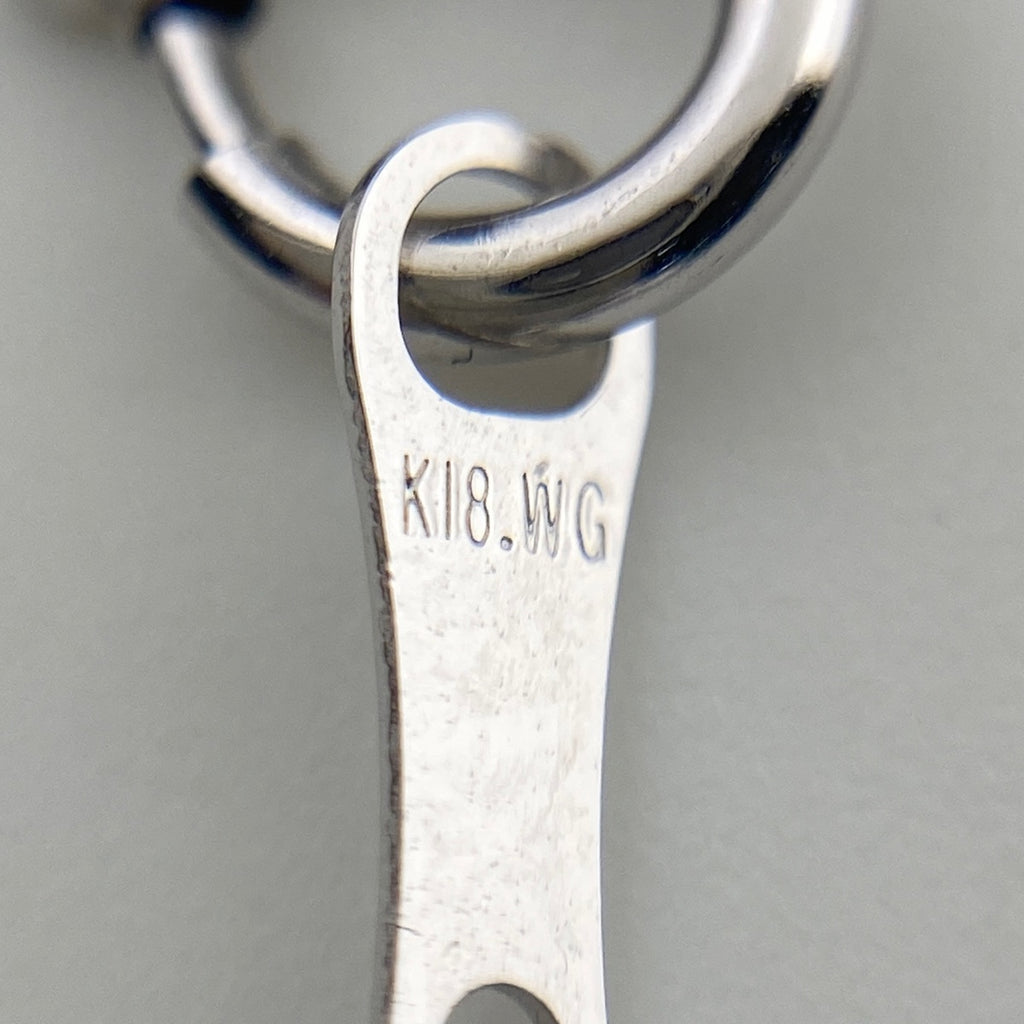 メレダイヤ デザインネックレス WG ホワイトゴールド ペンダント ネックレス K18 WG ダイヤモンド レディース 【中古】nbjwl