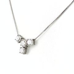 メレダイヤ デザインネックレス プラチナ ペンダント ネックレス Pt900 Pt850 ダイヤモンド レディース 【中古】nbjwl
