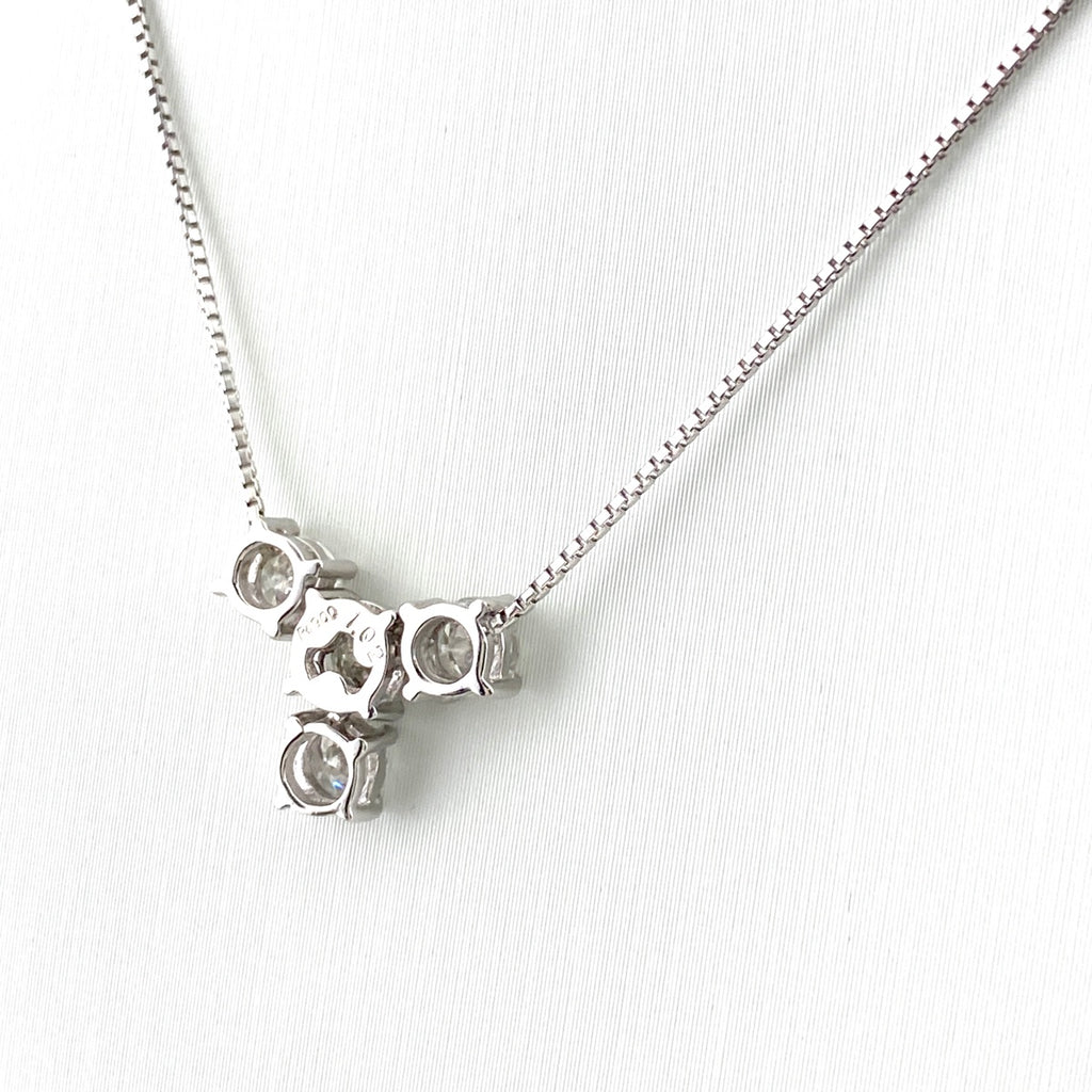 メレダイヤ デザインネックレス プラチナ ペンダント ネックレス Pt900 Pt850 ダイヤモンド レディース 【中古】nbjwl