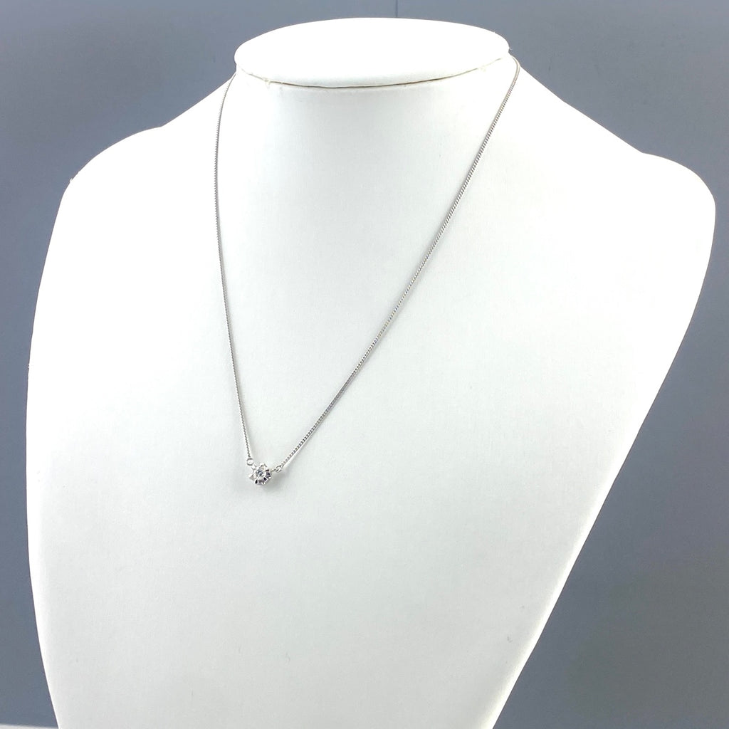 ダイヤモンド デザインネックレス プラチナ ペンダント ネックレス Pt850 ダイヤモンド レディース 【中古】nbjwl