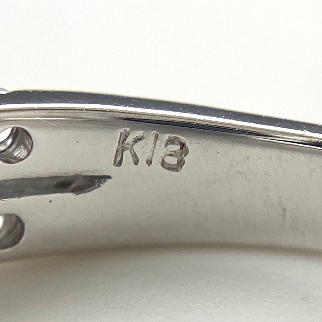 メレダイヤ デザインリング 指輪 リング 6号 K18 ダイヤモンド レディース 【中古】nbjwl