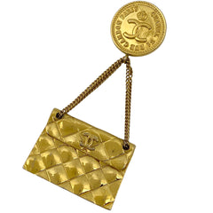 シャネル ココマーク ブローチ マトラッセ カンボン スイング ブローチ GP ゴールド レディース 【中古】bracc