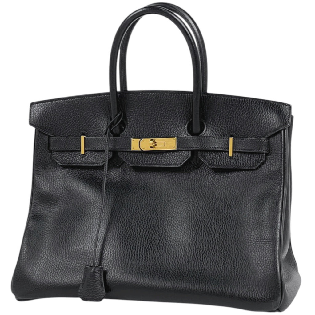 エルメス バーキン 35 手提げ ハンドバッグ アルデンヌ ブラック □C レディース 【中古】brbag