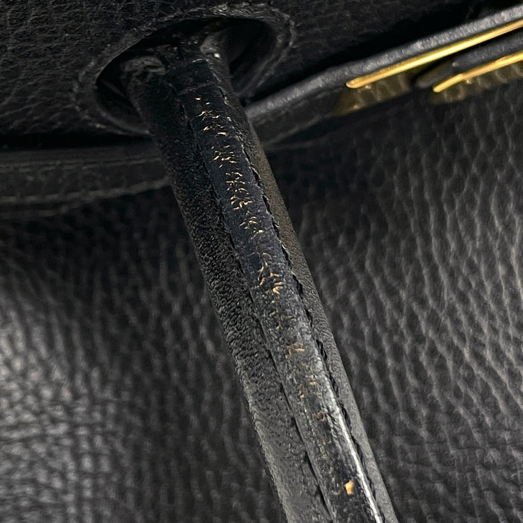 エルメス バーキン 35 手提げ ハンドバッグ アルデンヌ ブラック □C レディース 【中古】brbag