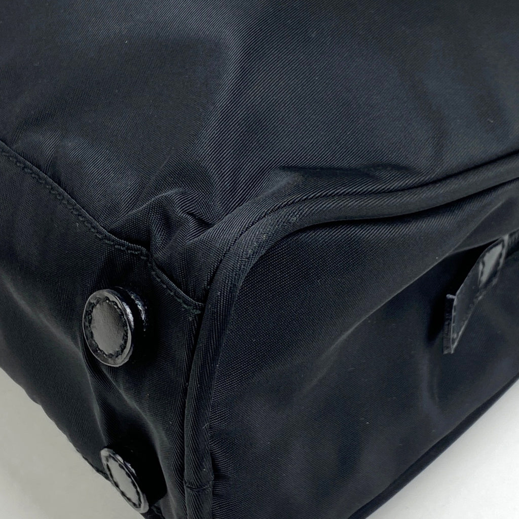 プラダ ロゴプレート ハンドバッグ ナイロン ネロ(ブラック) レディース 【中古】 brbag