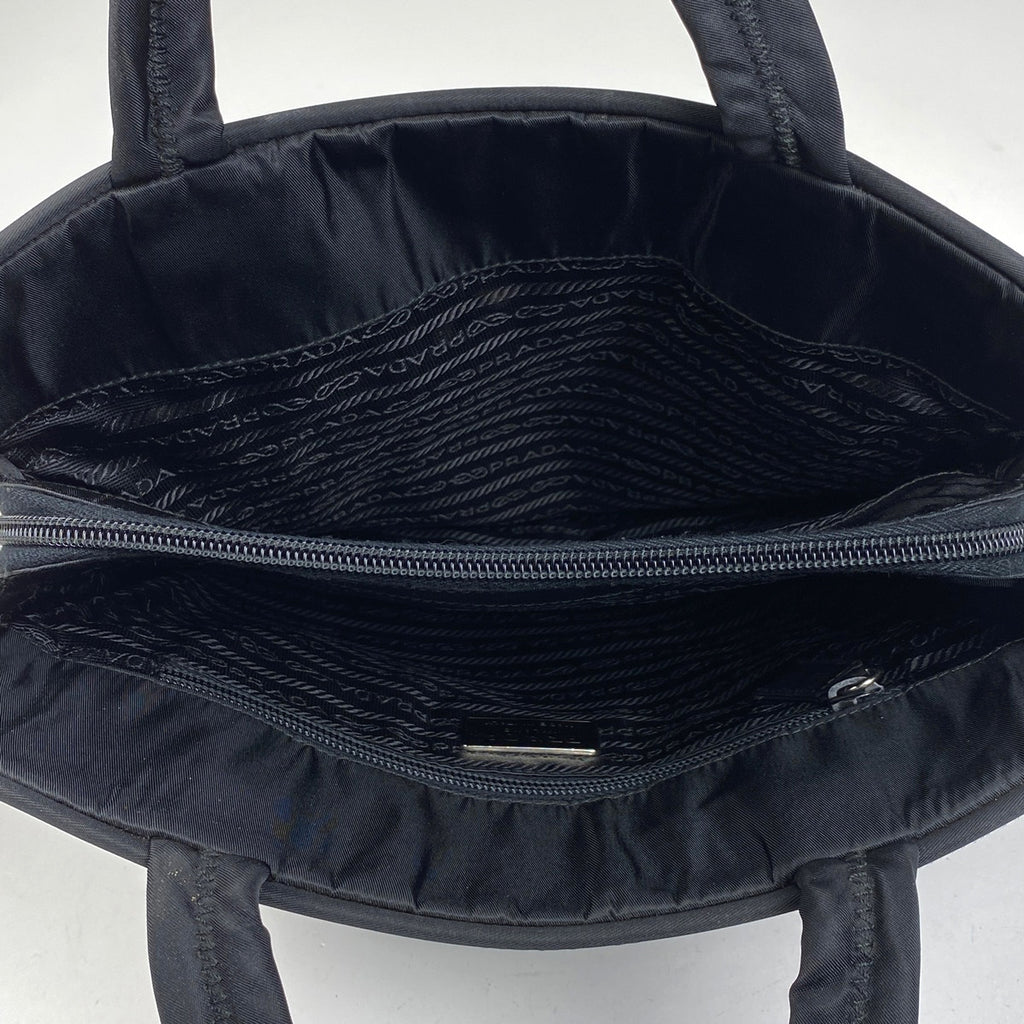 プラダ ロゴプレート ハンドバッグ ナイロン ネロ(ブラック) レディース 【中古】 brbag