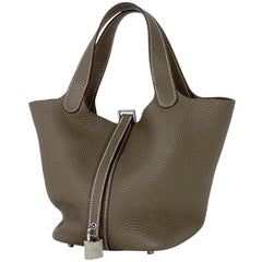 エルメス ピコタンロック PM ミニバッグ ハンドバッグ トリヨンクレマンス エトゥープ Y レディース 【中古】 brbag