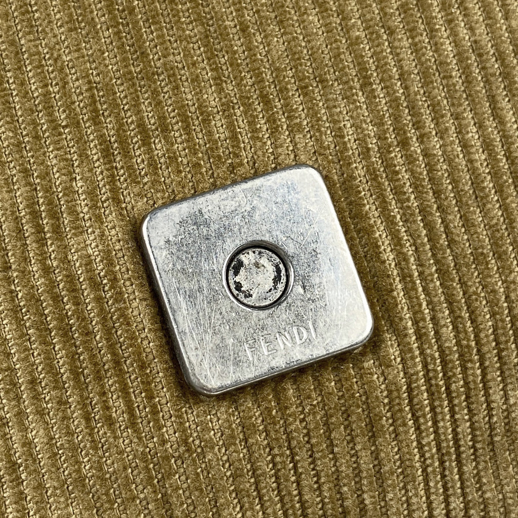【最終値引き】 フェンディ ズッカ柄 ショルダーバッグ ハンドバッグ ワンショルダー マンマバゲット コーデュロイ ブラウン 26325 レディース 【中古】 brbag