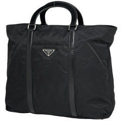 プラダ ロゴプレート ハンドバッグ 2WAY ショルダーバッグ ハンドバッグ テスートナイロン ネロ(ブラック) BN1057 レディース 【中古】