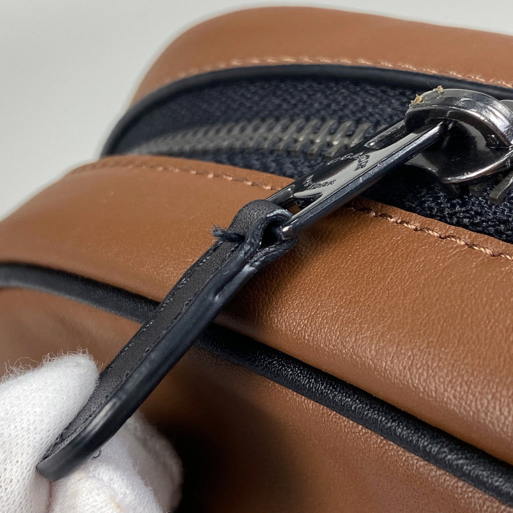 コーチ グラハム パック ショルダーバッグ ボディバッグ レザー ブラウン ブラック C2931 メンズ 【中古】brbag