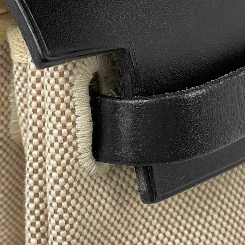 エルメス エールバッグ PM 2WAY ショルダーバッグ ハンドバッグ トワルアッシュ ナチュラル ブラック □F レディース 【中古】