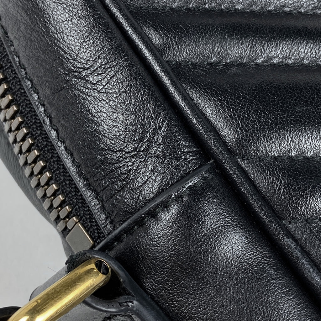 グッチ GGマーモント ショルダーバッグ 斜め掛け ショルダーバッグ レザー ブラック 523365 レディース 【中古】 brbag