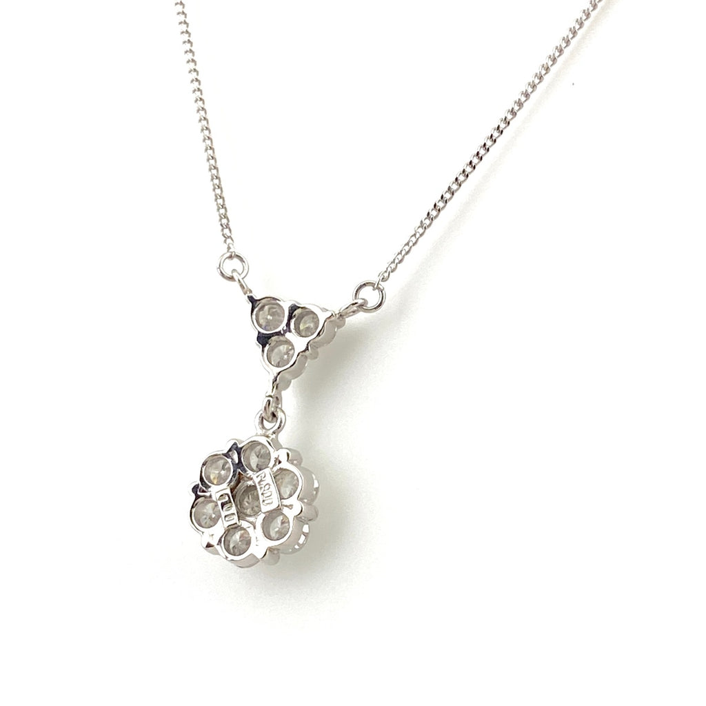 【在庫一掃】 メレダイヤ デザインネックレス プラチナ ペンダント ネックレス Pt900 Pt850 ダイヤモンド レディース 【中古】nbjwl