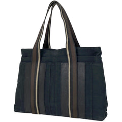 エルメス トロカホリゾンタル MM 手提げ ハンドバッグ トートバッグ キャンバス ブラック レディース 【中古】 brbag