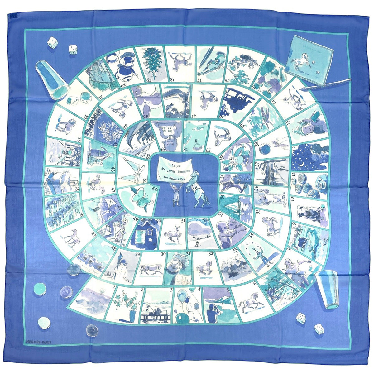 エルメススカーフ カレ90/柄名: 小さな幸せのゲーム エルメススカーフ カレ90/柄名: 小さな幸せのゲーム エルメス