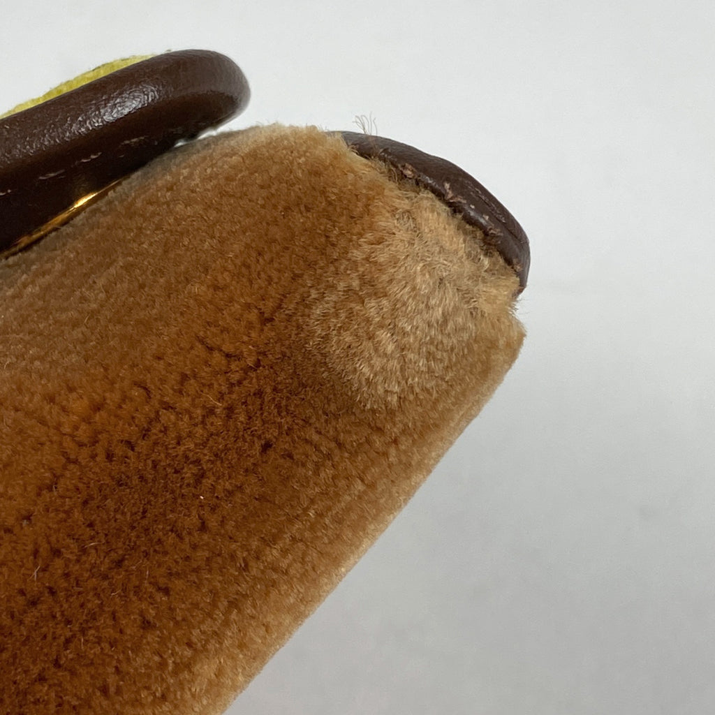 【最終値引き】 プラダ ロゴ 長財布 ベロア チェーン 長財布 ベルベット ブラウン マルチカラー 1MH019 レディース 【中古】 brbag