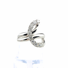 メレダイヤ デザインリング プラチナ 指輪 リング 18号 Pt900 ダイヤモンド メンズ 【中古】nbjwl