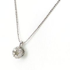 メレダイヤ デザインネックレス WG ホワイトゴールド ペンダント ネックレス K18 WG 750 レディース 【中古】nbjwl