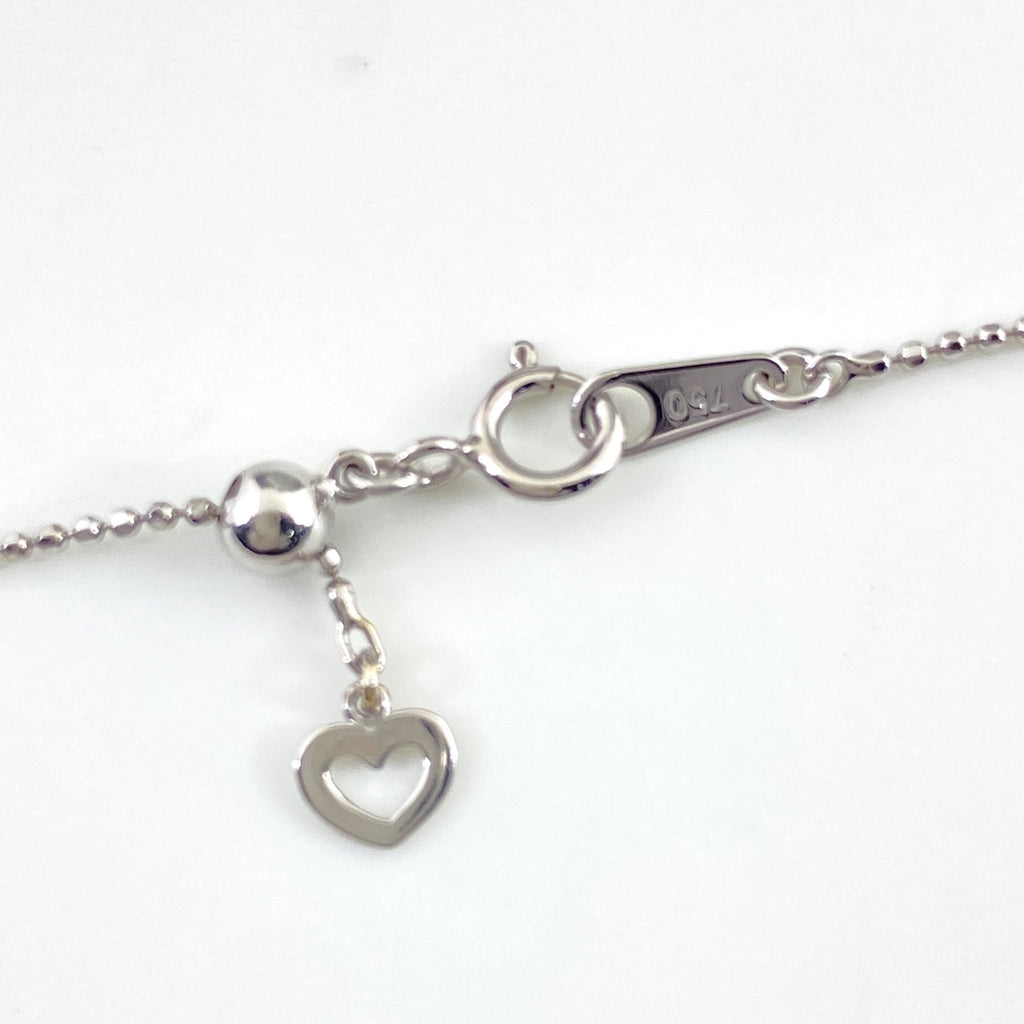 メレダイヤ デザインネックレス WG ホワイトゴールド ペンダント ネックレス K18 WG 750 レディース 【中古】nbjwl
