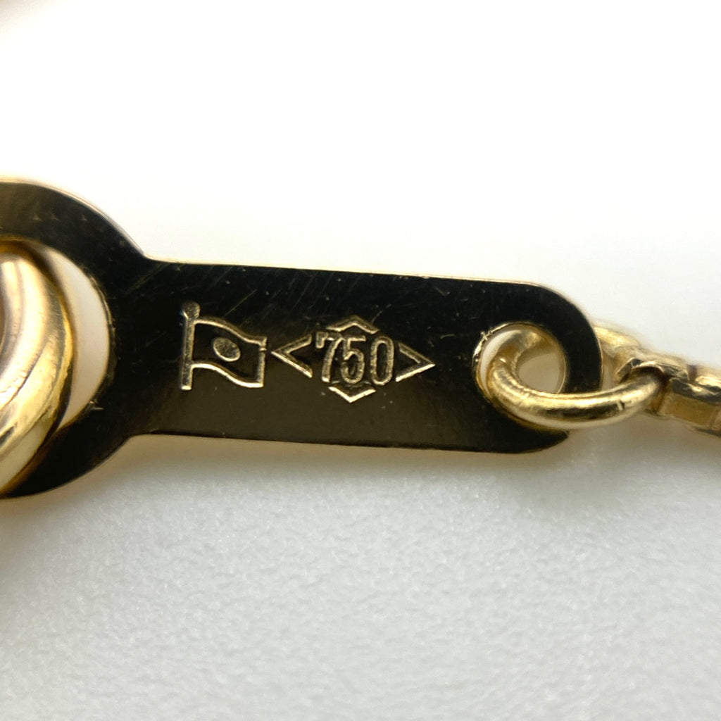 ダイヤモンド デザインネックレス YG イエローゴールド ペンダント ネックレス K18 ダイヤモンド レディース 【中古】nbjwl