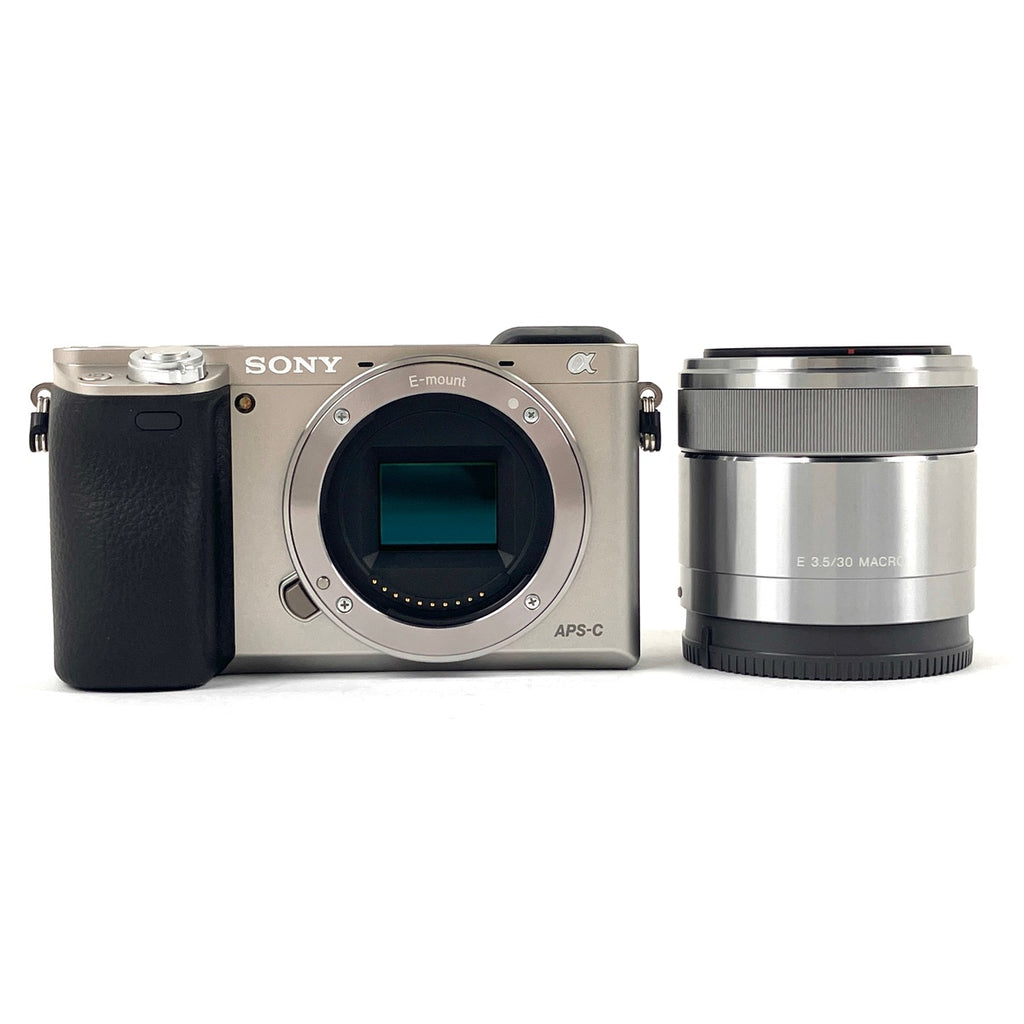 ソニー SONY α6000 ILCE-6000 S シルバー + E 30mm F3.5 Macro SEL30M35 デジタル ミラーレス 一眼カメラ 【中古】
