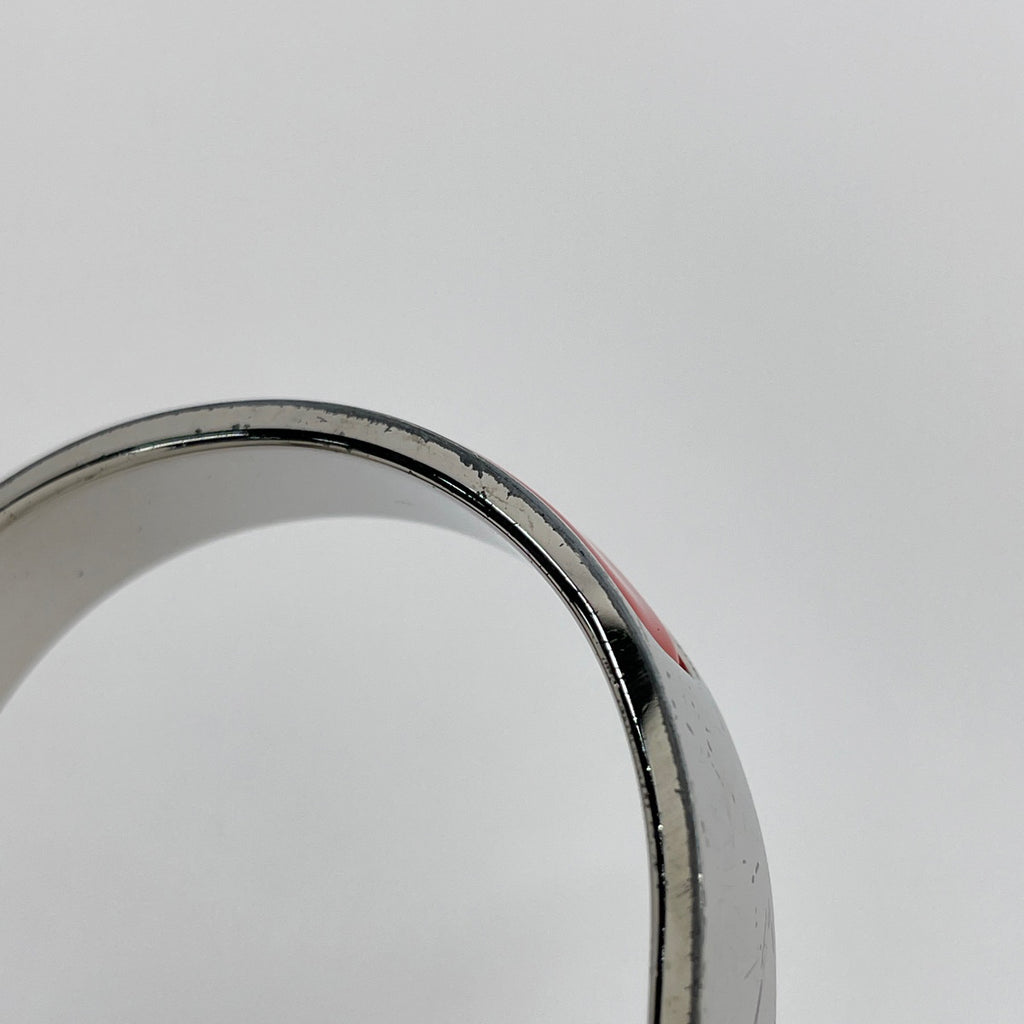 エルメス クリッククラック PM 腕輪 Hロゴ バングル シルバーメッキ シルバー オレンジ レディース 【中古】bracc