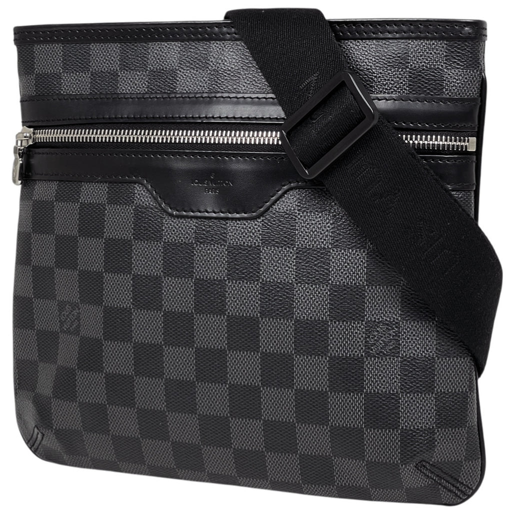 ルイ・ヴィトン トマス 斜め掛け ショルダーバッグ ダミエグラフィット ブラック N58028 メンズ 【中古】brbag